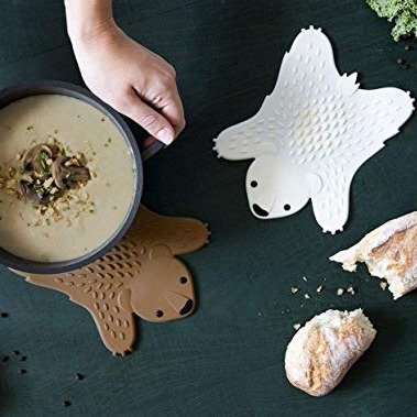 NEW!! GRIZZLY Hot pot trivet BROWN by Ototo Design