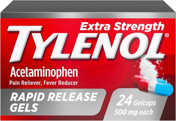 Extra Strength Acetaminophen Rapid Release Gels for Pain & Fever Relief 24 ct