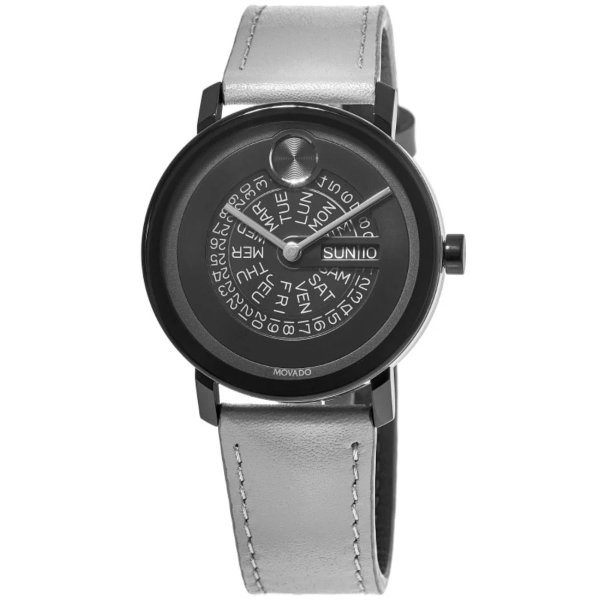 Bold Evolution Black Dial Leather Strap Men's Watch 3600782