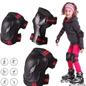 Lusper Kids Protective Gear, Knee Pads and Elbow Pads 6 in Set