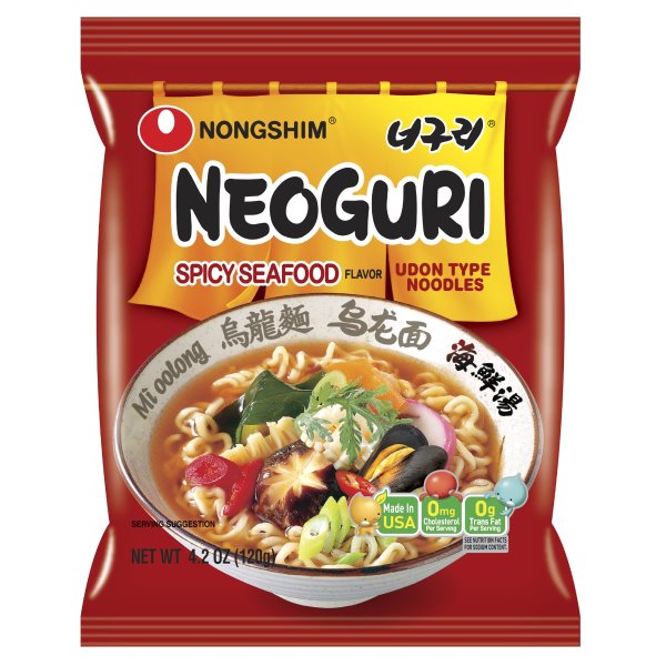 Neoguri Spicy Seafood Ramyun Ramen Noodle Soup Pack, 4.2oz X 16 Count