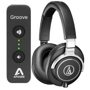 Audio-Technica ATH-M70X旗舰级监听耳机 + Apogee Groove 便携式耳机放大器