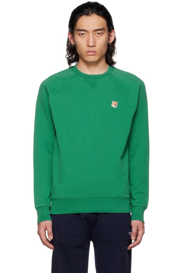 Green Fox Head Sweatshirt