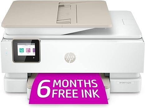 Envy Inspire 7958e Wireless Color All-in-One Printer with 6 Months Free Ink with+ (327A7A), White