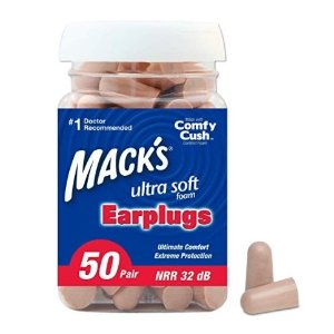 Mack's 柔软一次性泡沫耳塞 50副 隔绝噪音必备