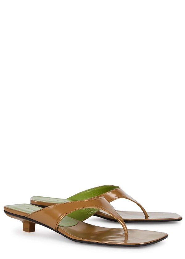 Jack 25 brown patent leather sandals