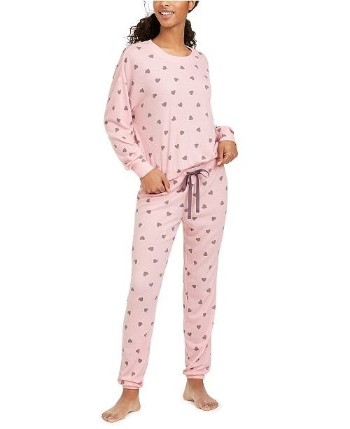 Printed Thermal Knit Pajamas Set, Created For Macy's