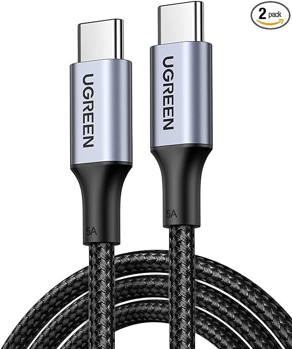 100W USB C to USB C Cable 2-Pack