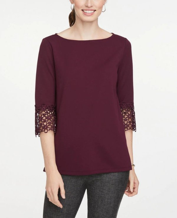 Lace Bell Sleeve Top