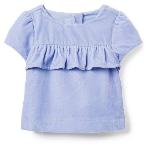 Janie and JackRuffle Velvet Top