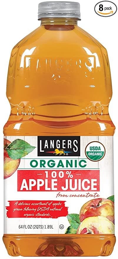 100% Organic Juice, Apple, 64 Ounce (Pack of 8)