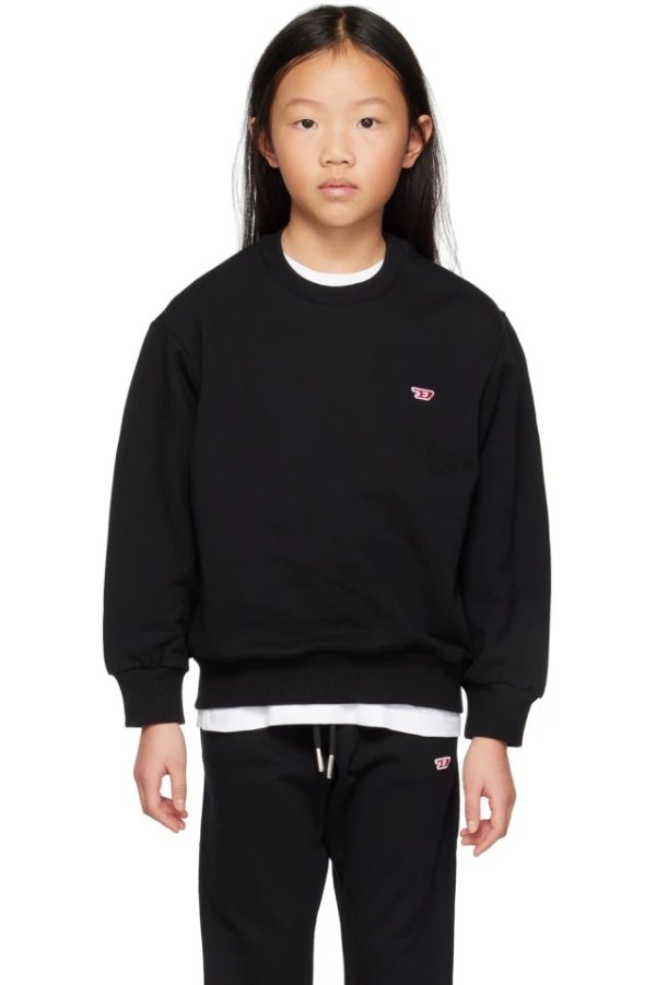 Kids Black Lsfort Sweatshirt