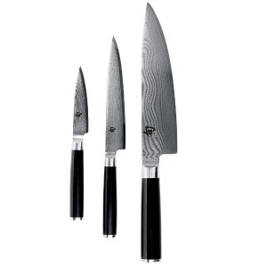 史低价：Shun DMS300 旬 大马士革锻造纹经典日本手工厨刀3件套