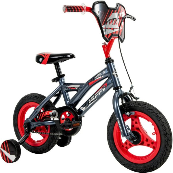 Mod X 12 Inch Boys Bike with Training Wheels - Gray & Red