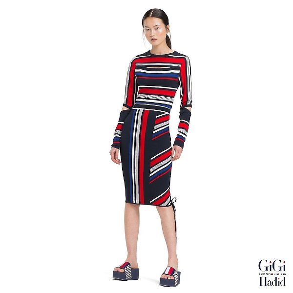 Gigi Hadid Speed Stripe Skirt | Tommy Hilfiger