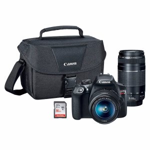 黒五价：Canon T6+18-55 & 75-300mm 套头+官方相机包+16GB存储卡
