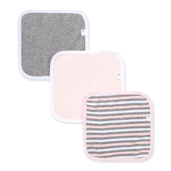 Multi Stripe Organic Washcloths 3 Pack