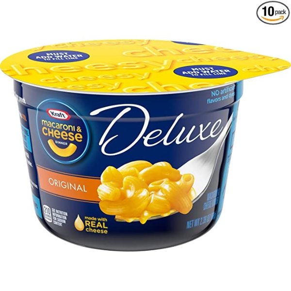 Deluxe Easy Mac Original Flavor Macaroni and Cheese (10 Microwaveable Cups)