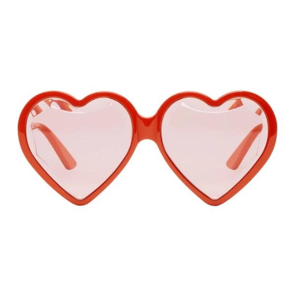 Red Heart Acetate Sunglasses