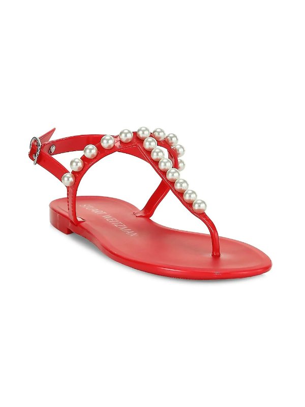 Goldie Embellished Jelly Thong Sandals