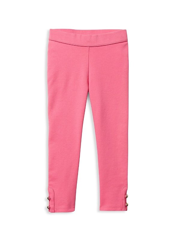 Little Girl's & Girl's Button-Cuff Ponte Pants