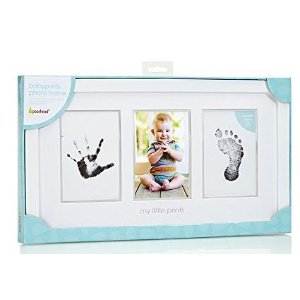 Pearhead Baby Prints Photo Frame with Clean-Touch Ink Pad Included, White @ Amazon