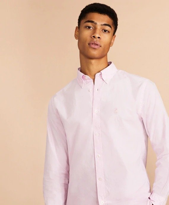 Garment-Dyed Broadcloth Sport Shirt - Brooks Brothers