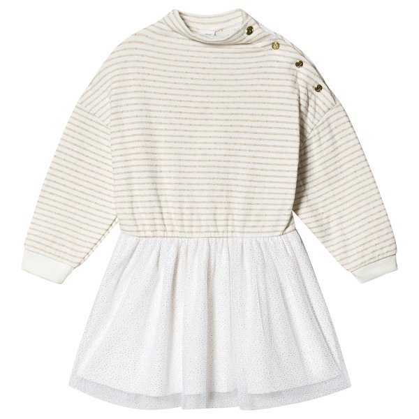 Cream Stripe Jumper & Skirt Dress | AlexandAlexa