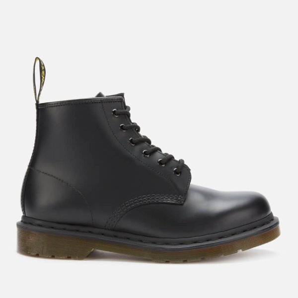 101 Smooth Leather 6-Eye Boots - Black