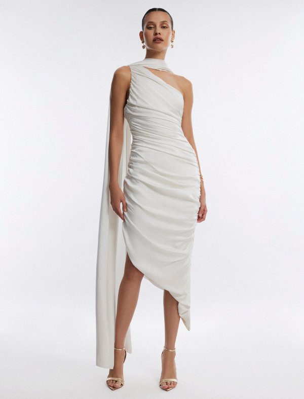 Maris Draped Scarf Gown