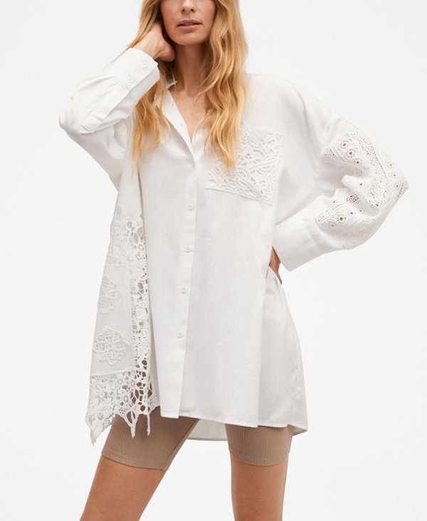 Women's Embroidered Cotton Shirt