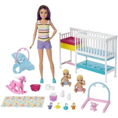 Skipper Babysitters Inc Nap &#39;n&#39; Nurture Nursery Dolls and Playset