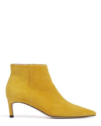 BETH - POINTED ANKLE BOOTIES YELLOW KID SUEDE