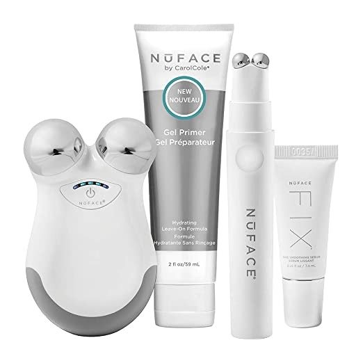 Mini + FIX Petite Facial Kit, Mini Device + Hydrating Leave-On Gel Primer, FIX Device + FIX Serum | Devices to Lift Contour Tone Skin + Reduce Look of Wrinkles, 2.6 oz.