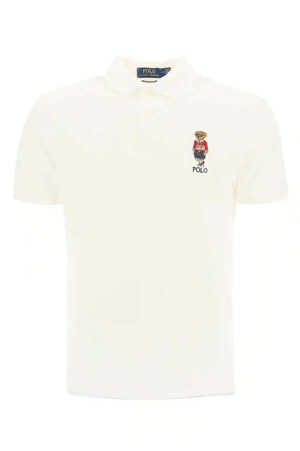 slim fit polo shirt with bear