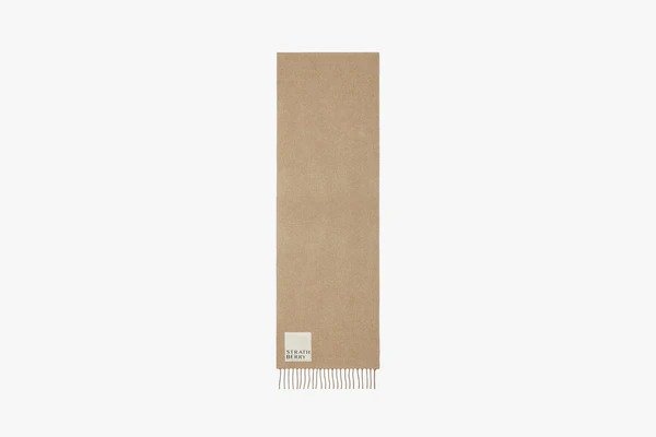 100% Lambswool Scarf - Camel