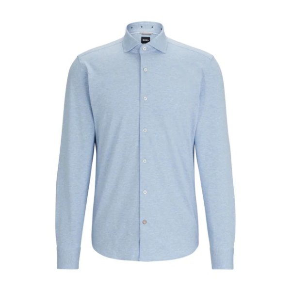 casual-fit shirt in stretch cotton
