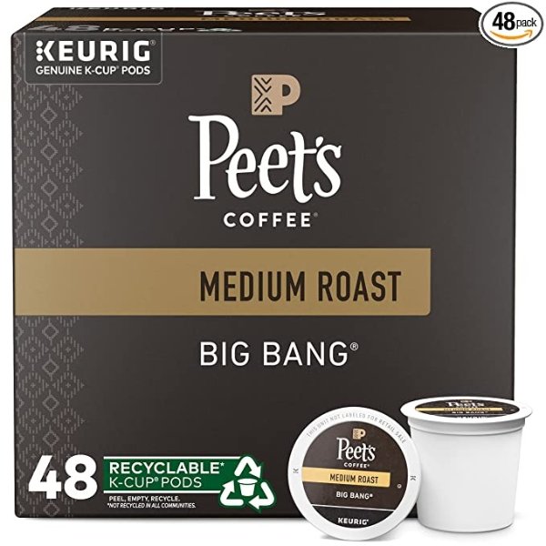 , Medium Roast K-Cup Pods for Keurig Brewers - Big Bang 48 Count (1 Box of 48 K-Cup Pods)