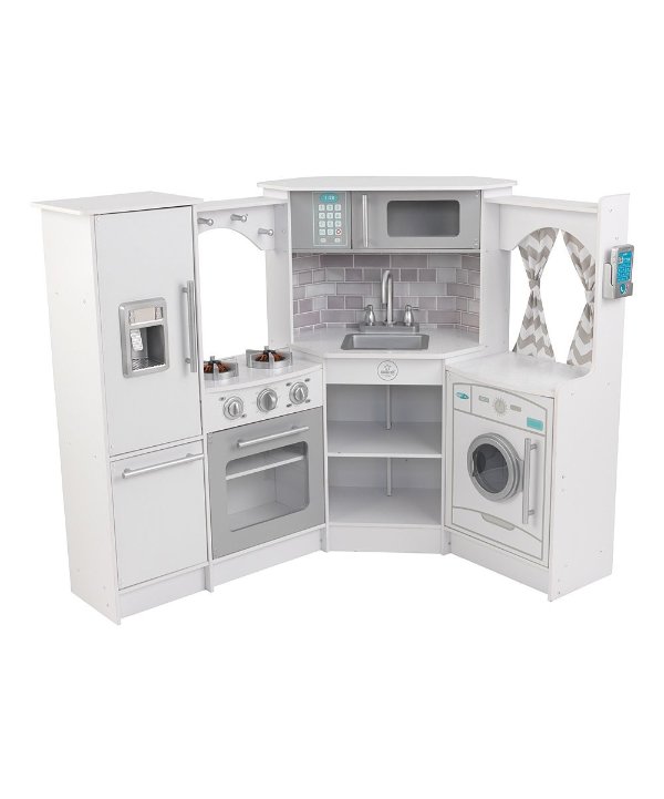 White Ultimate Corner Play Kitchen with Light & Sound