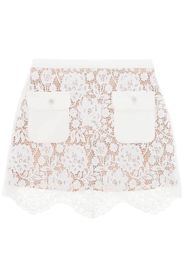 mini skirt in floral lace