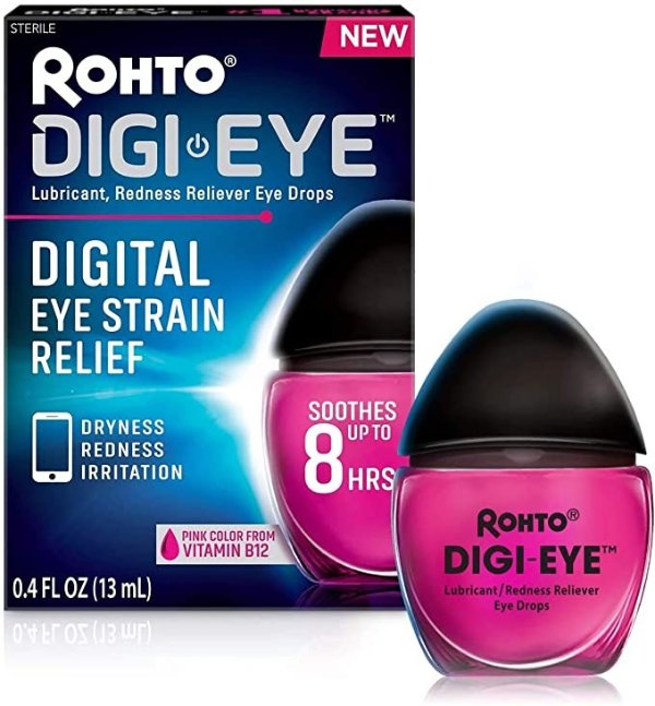 Digi-Eye Cooling Eye Drops for Digital Eye Strain, 0.4 Fl Oz- pack of 2 (total 0.8 Fl Oz)