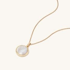Pearl Round Locket Necklace