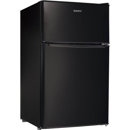 3.1 cu ft Compact Refrigerator Double Door, Black - Walmart.com