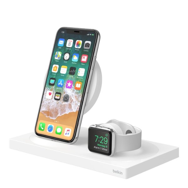 BoostUp Wireless Charging Dock: Wireless Charging Pad + Apple Watch Dock (Certified Refurbished)