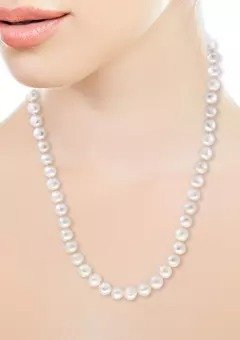 7-8 Millimeter White Freshwater Pearl Necklace