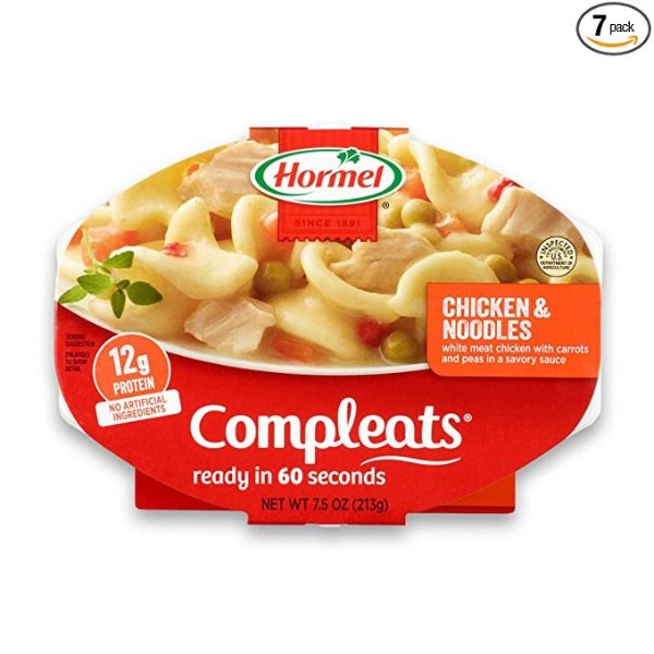 Compleats Noodles & Chicken, 7.5 Ounce (Pack of 7)
