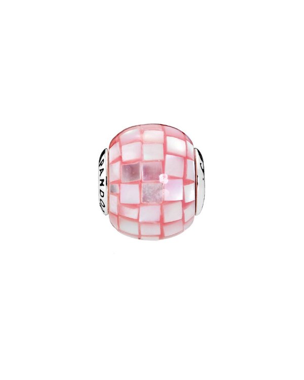 Essence Collection Silver & Mother-of-Pearl Pink Mosaic Compassion Charm