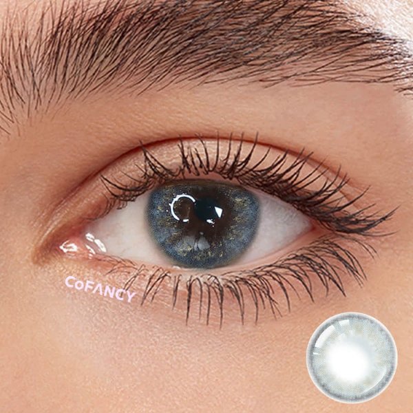 Ocean Blue Color Contacts Half-Year Highlight Moment Reusable