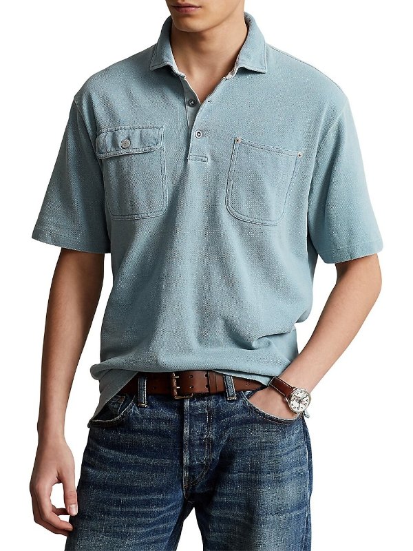 Mesh Multi-Pocket Polo Shirt