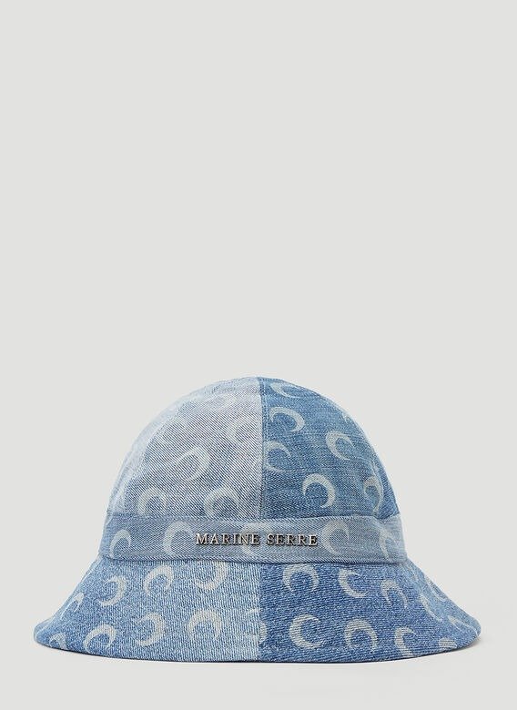 Regenerated Denim Bell Hat in Blue